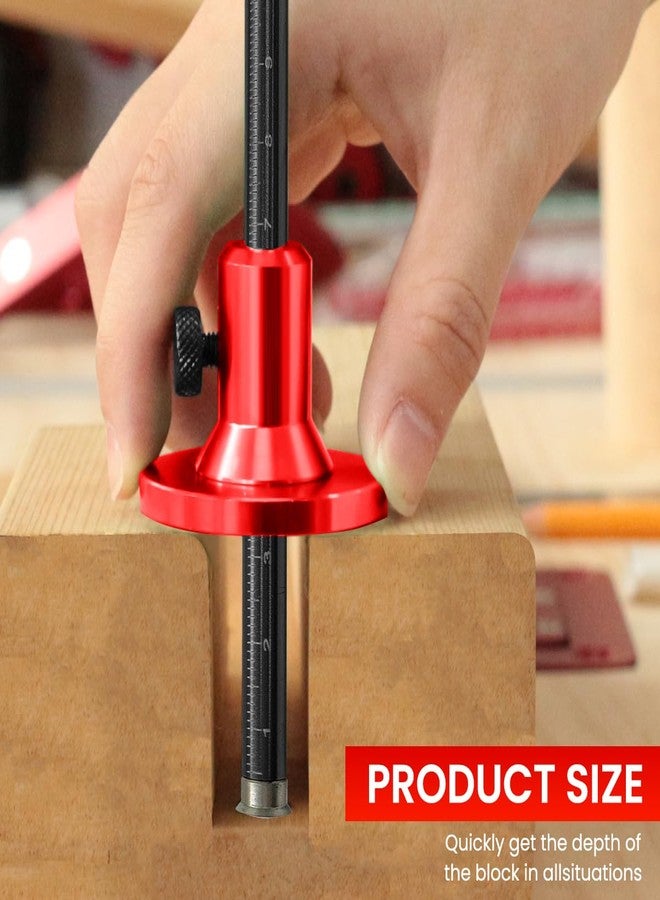 Serplex مقياس تحديد العلامات بعجلة سيربلكس® لمشاريع النجارة ذات النقرات، أداة تحديد علامات قابلة للتعديل بعجلة، مقياس محفور بالليزر، مقياس تحديد علامات متعدد الوظائف بعجلة لتحديد تخطيطات اللسان والأخدود، مصنوع من الألومنيوم عالي الدقة - Image 5